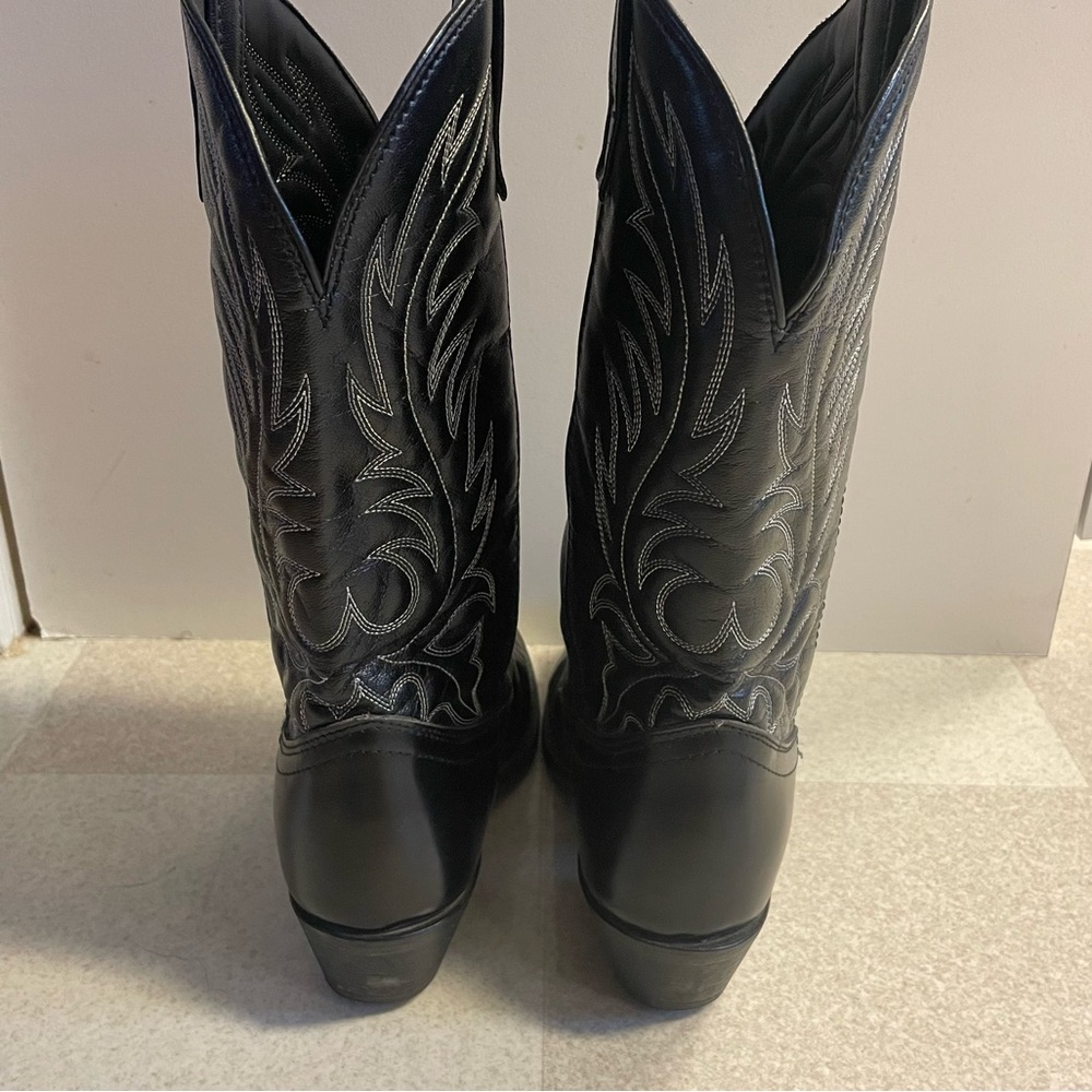 Laredo Womens Size 6.5M Cowboy Embroidered Leather Boots 5740 Black - Picture 6 of 10